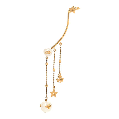 Christian Dior Pearl Perles De Desir Ear Cuff Gold White 1 of 4