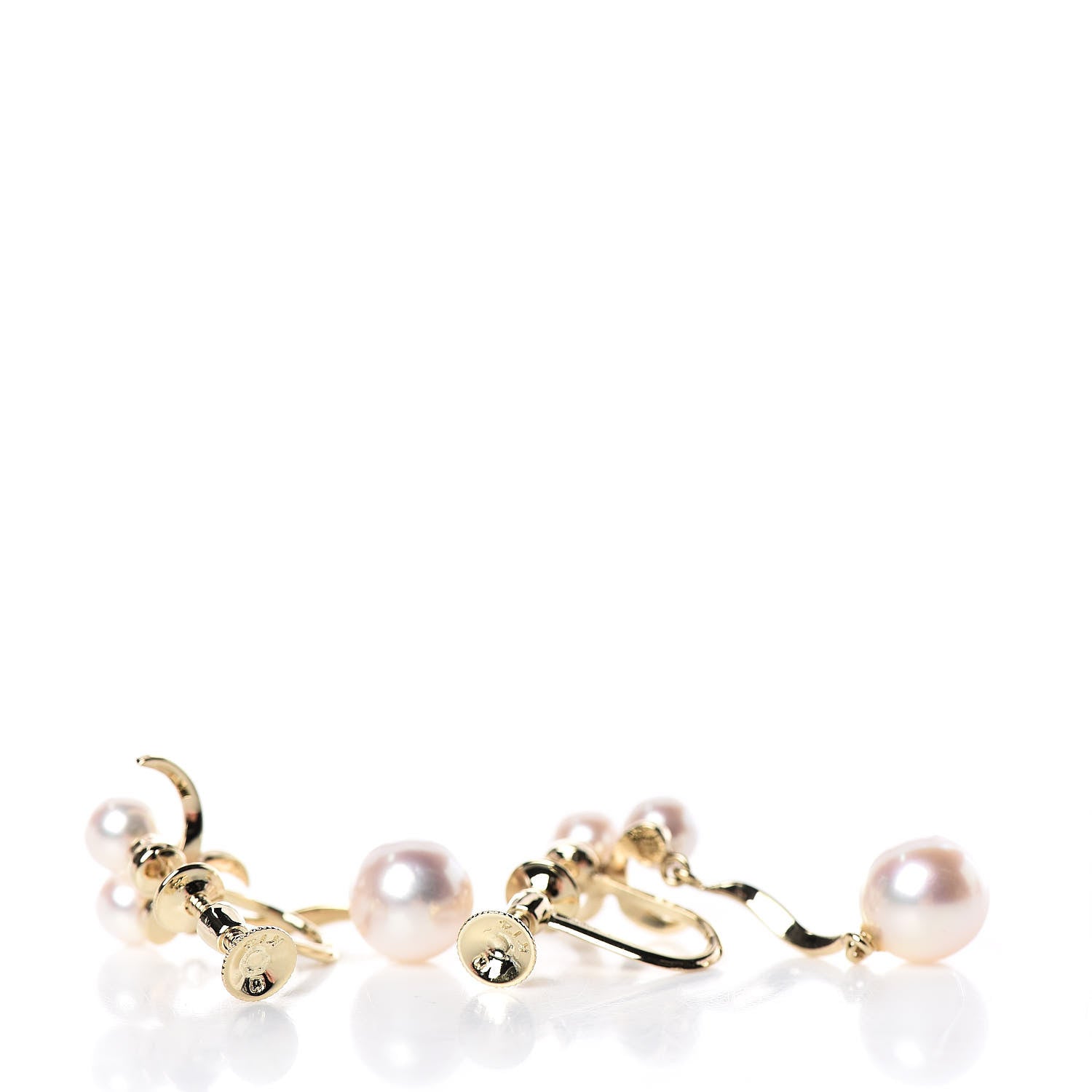 Mikimoto 14K Yellow Gold Akoya Pearl 4.5-7.5mm Drop Screw-Back Earrings 3 of 4