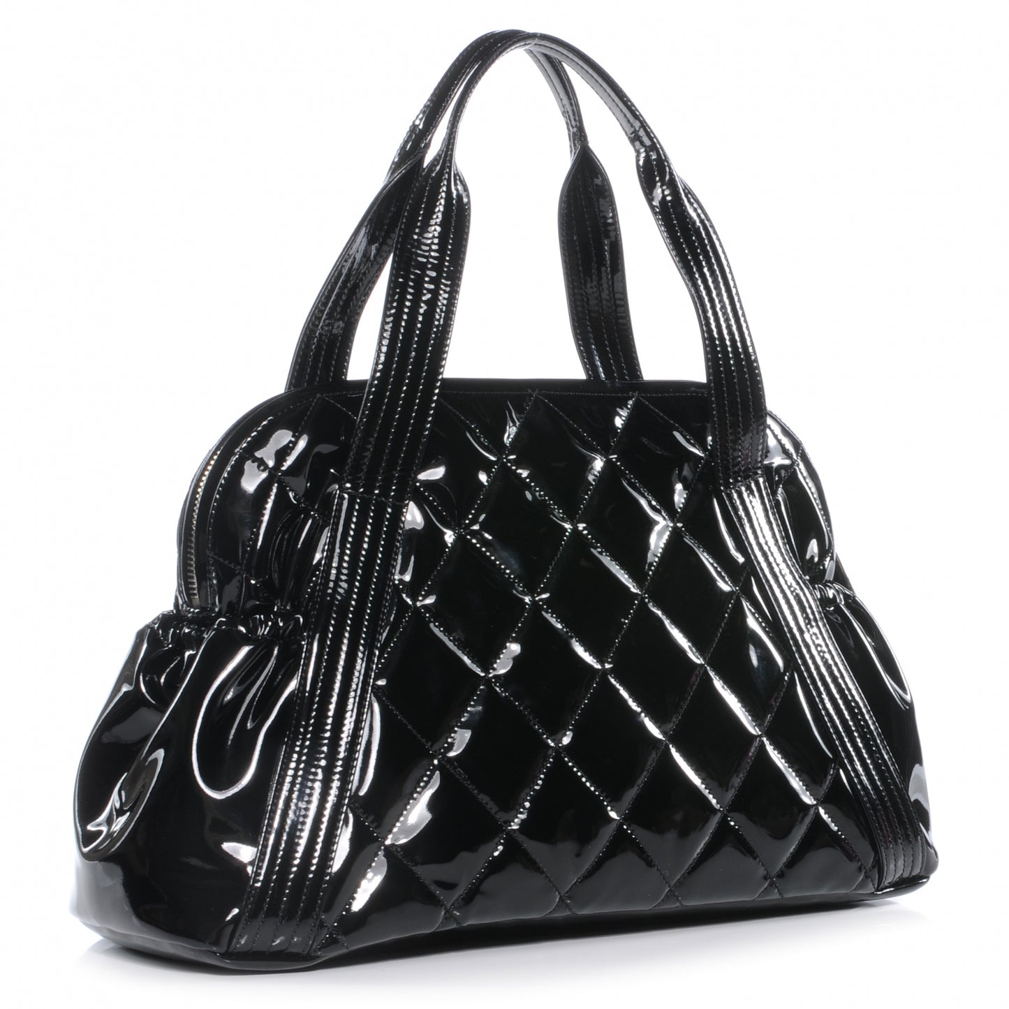 Vinyl Quilted CC Large Tote Black