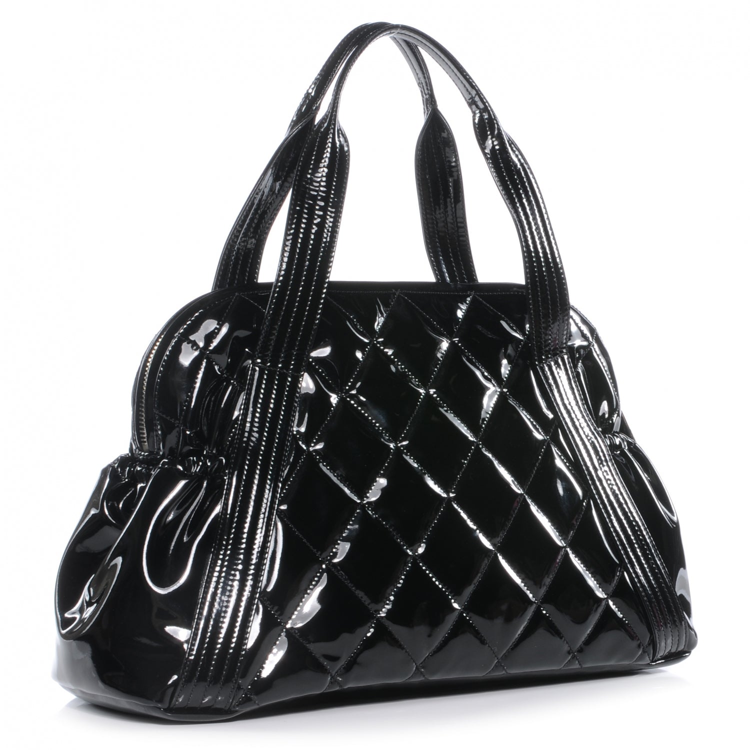 Chanel Vinyl Quilted CC Large Tote Black 3 of 7