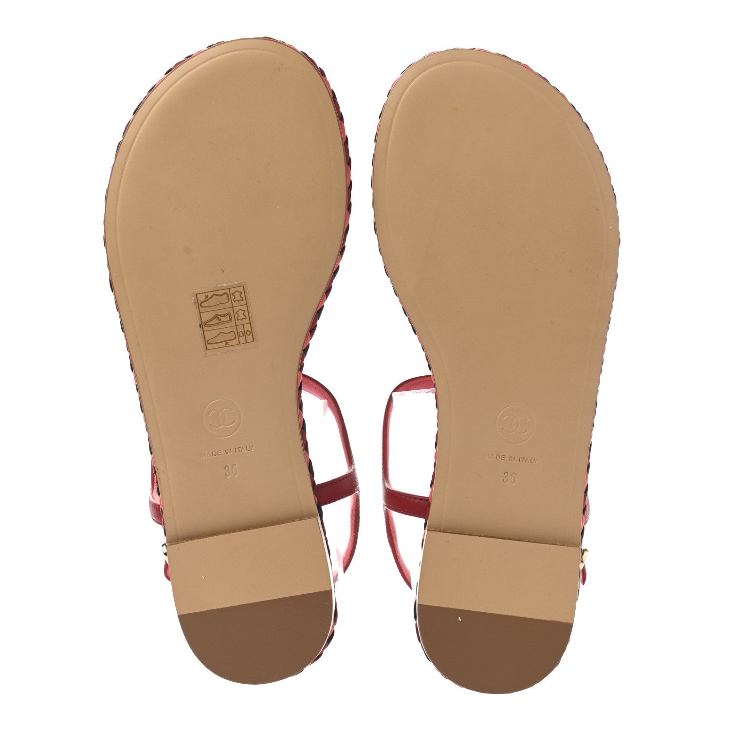 Chanel Lambskin Chain Thong Sandals 36 Dark Red 5 of 8
