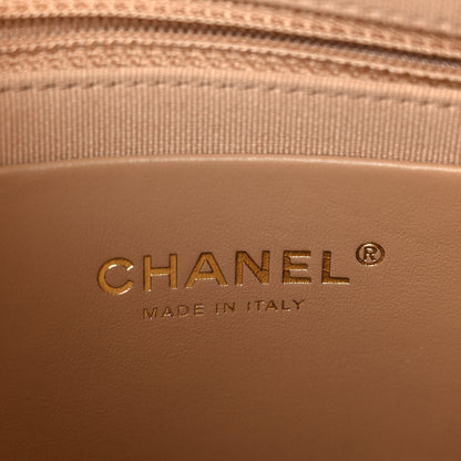 Chanel Shiny Crumpled Lambskin Quilted Trendy Chain Around Hobo Dark Beige 6 of 10