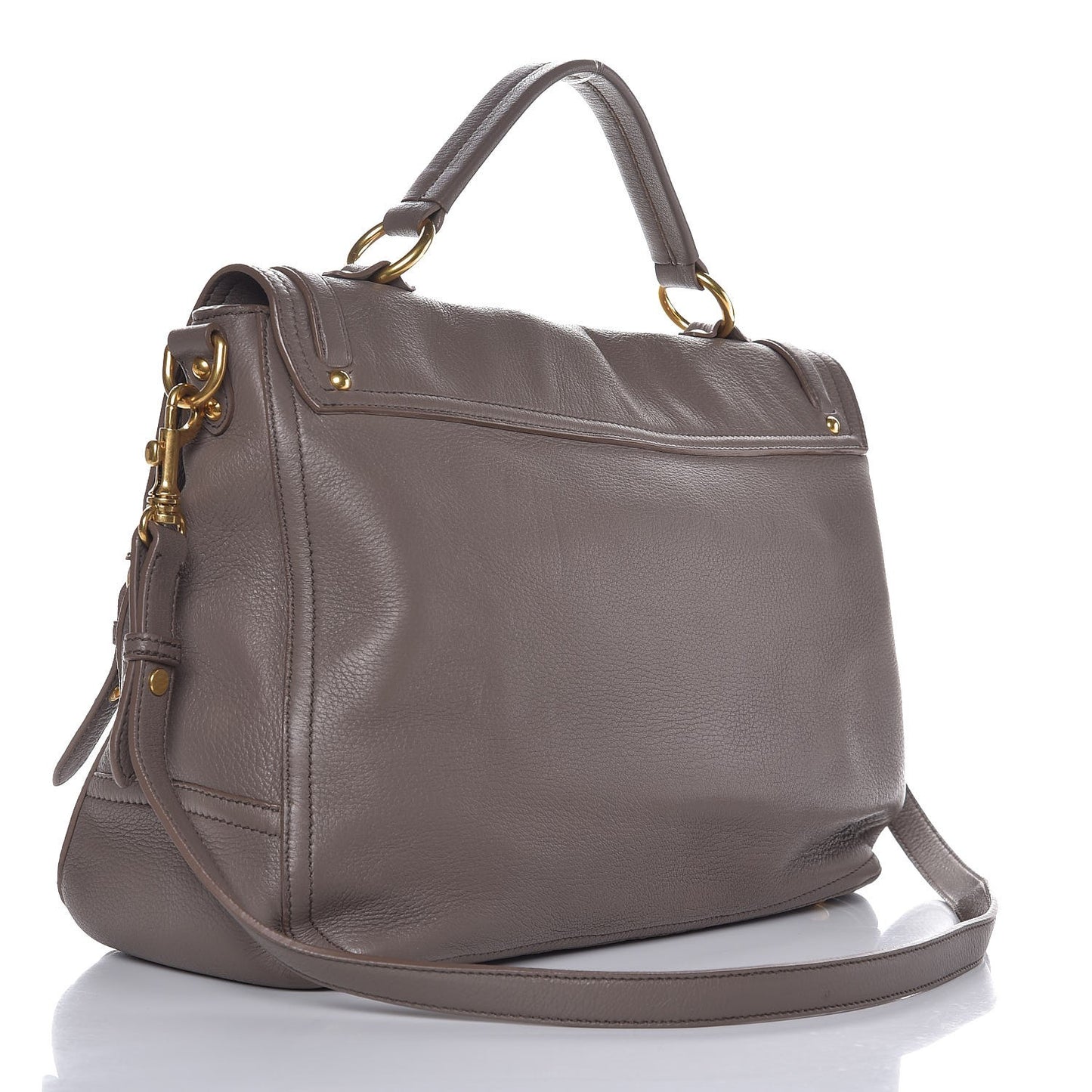 Cervo East-West Flap Satchel Gray