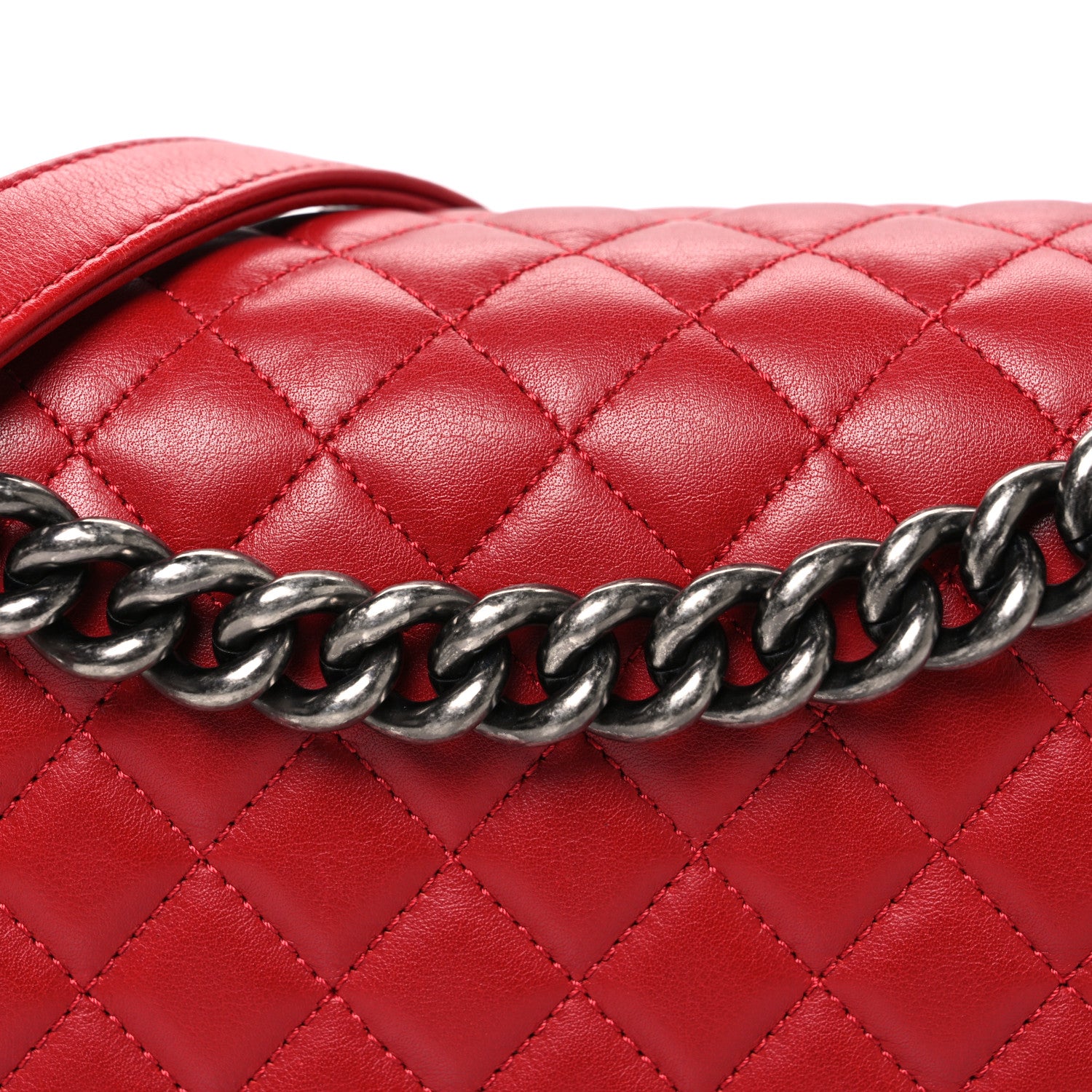 Chanel Lambskin Quilted New Medium Boy Flap Red 8 of 10