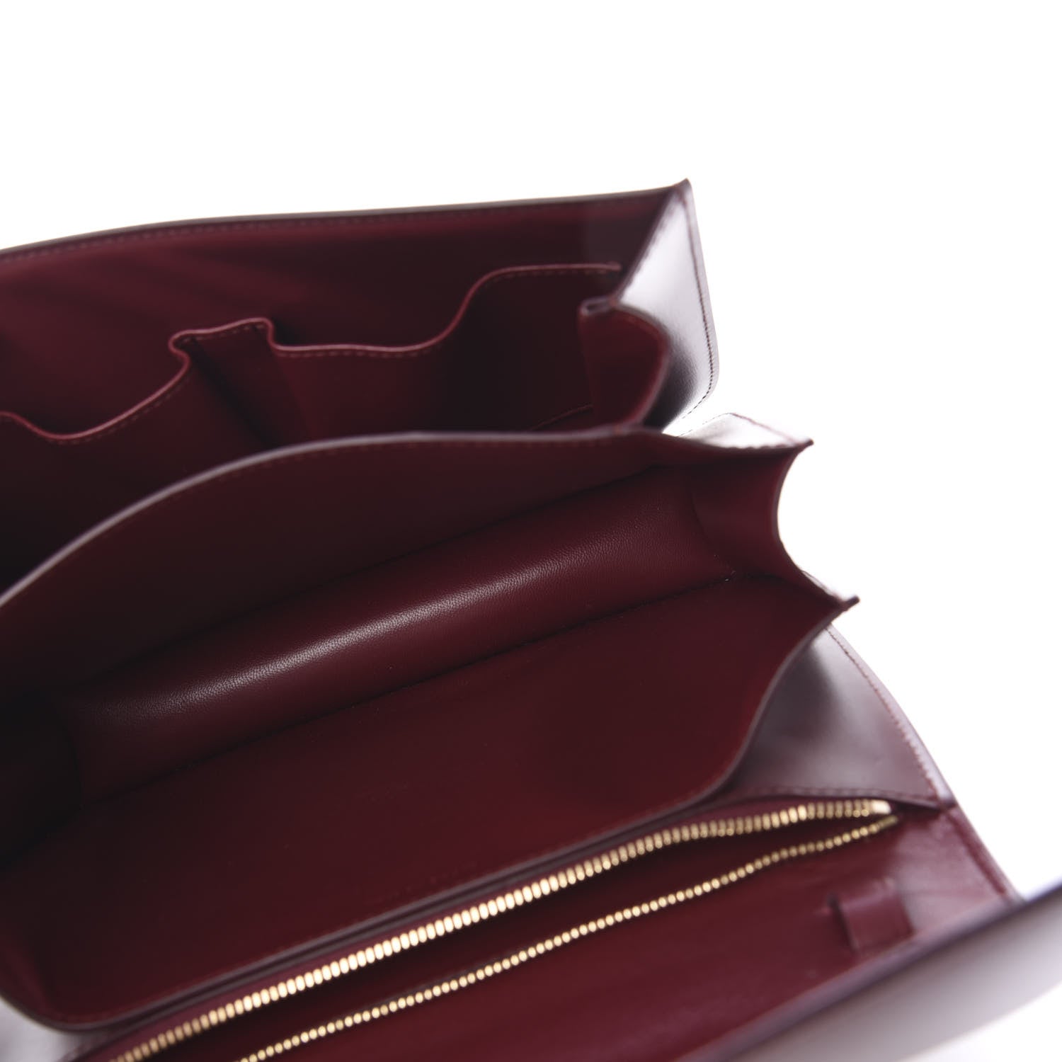 Celine Box Calfskin Medium Classic Box Flap Bag Burgundy 5 of 12
