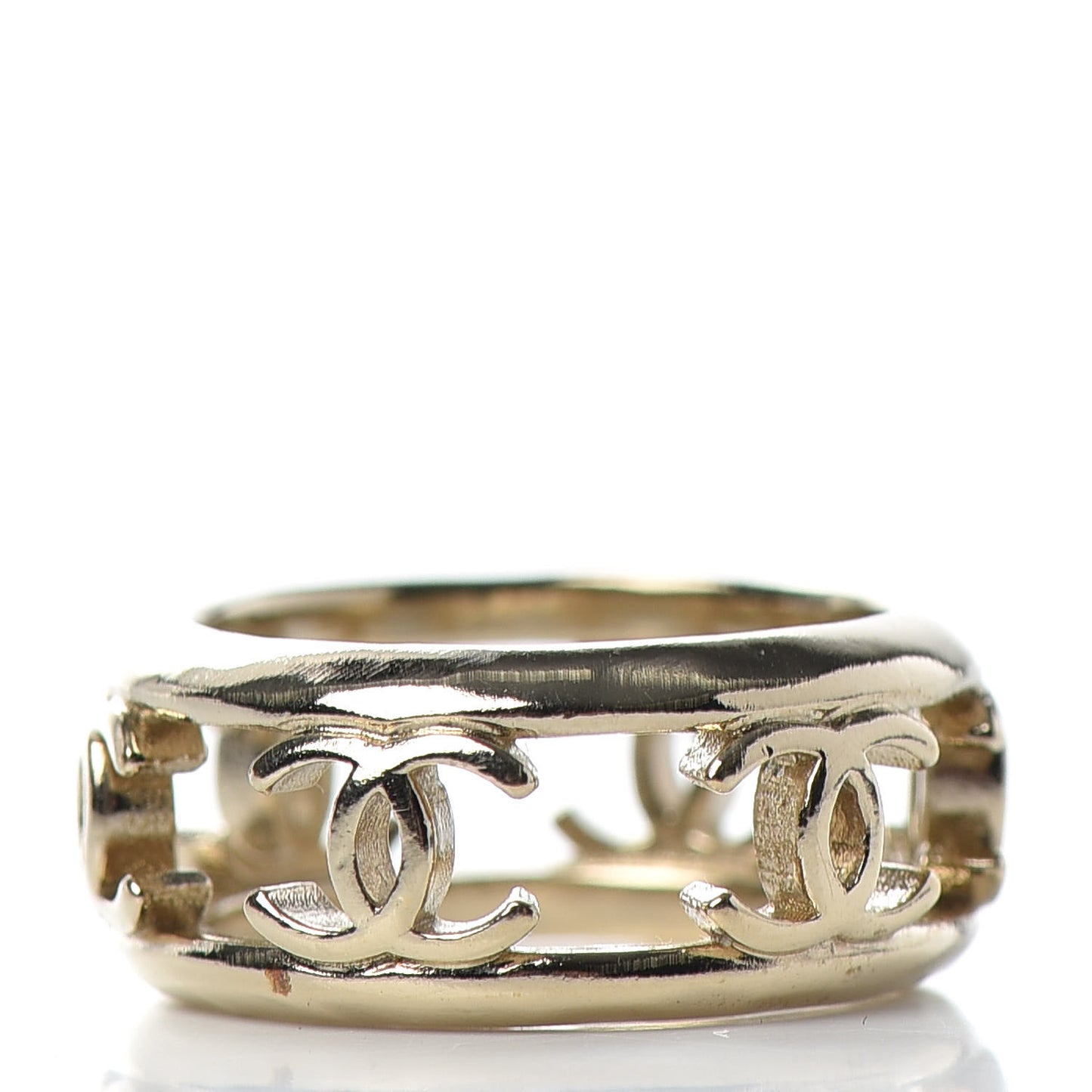 Metal Chain CC Ring 5 Golden