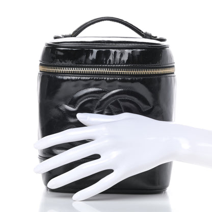 Chanel Patent Vanity Cosmetic Case Black 2 of 13