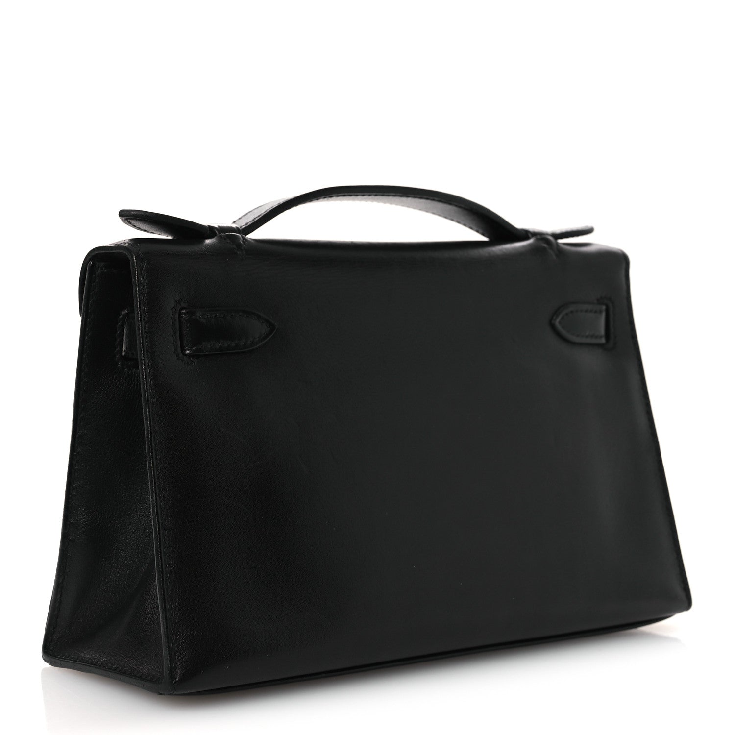 Hermes Evercalf Kelly Pochette Clutch Black 3 of 12