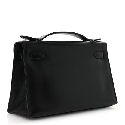 Hermes Evercalf Kelly Pochette Clutch Black 3 of 12