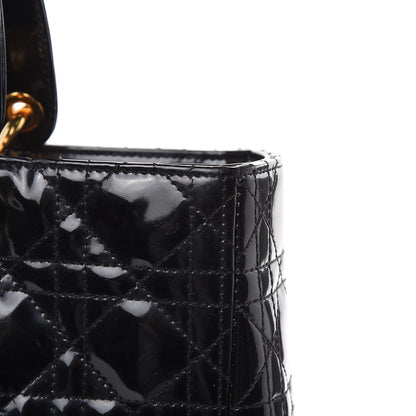 Christian Dior Patent Cannage Large Lady Dior Black 15 of 16