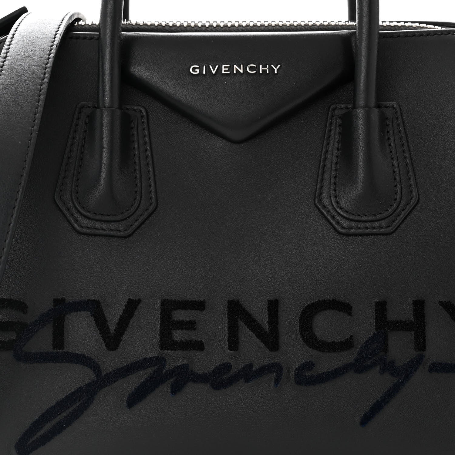 Givenchy Calfskin Signature Logo Small Antigona Black 8 of 11