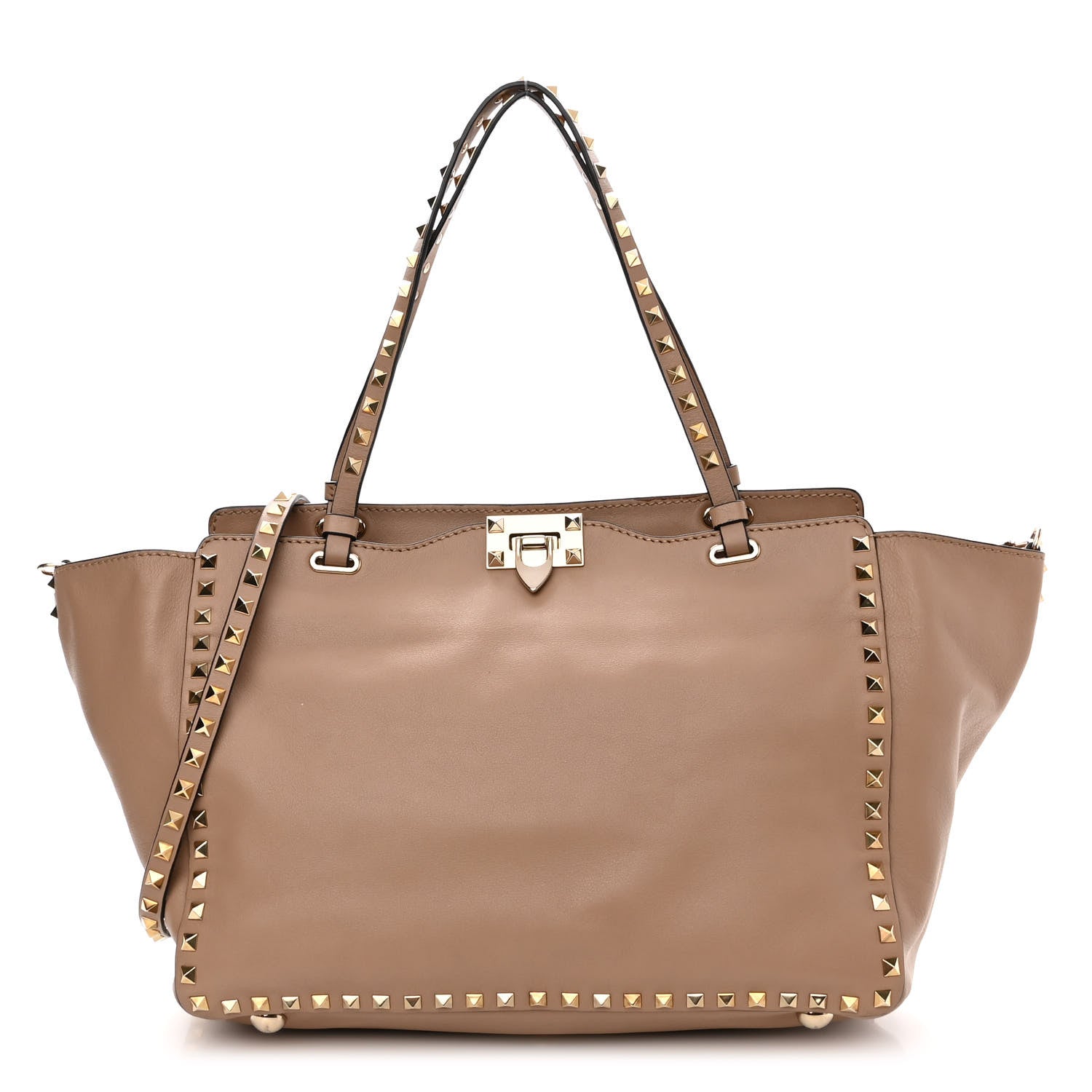 Valentino Garavani Vitello Medium Rockstud Tote Alpaca 1 of 10