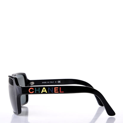 Chanel Acetate Logo Sunglasses 5139 Black Multicolor 3 of 8