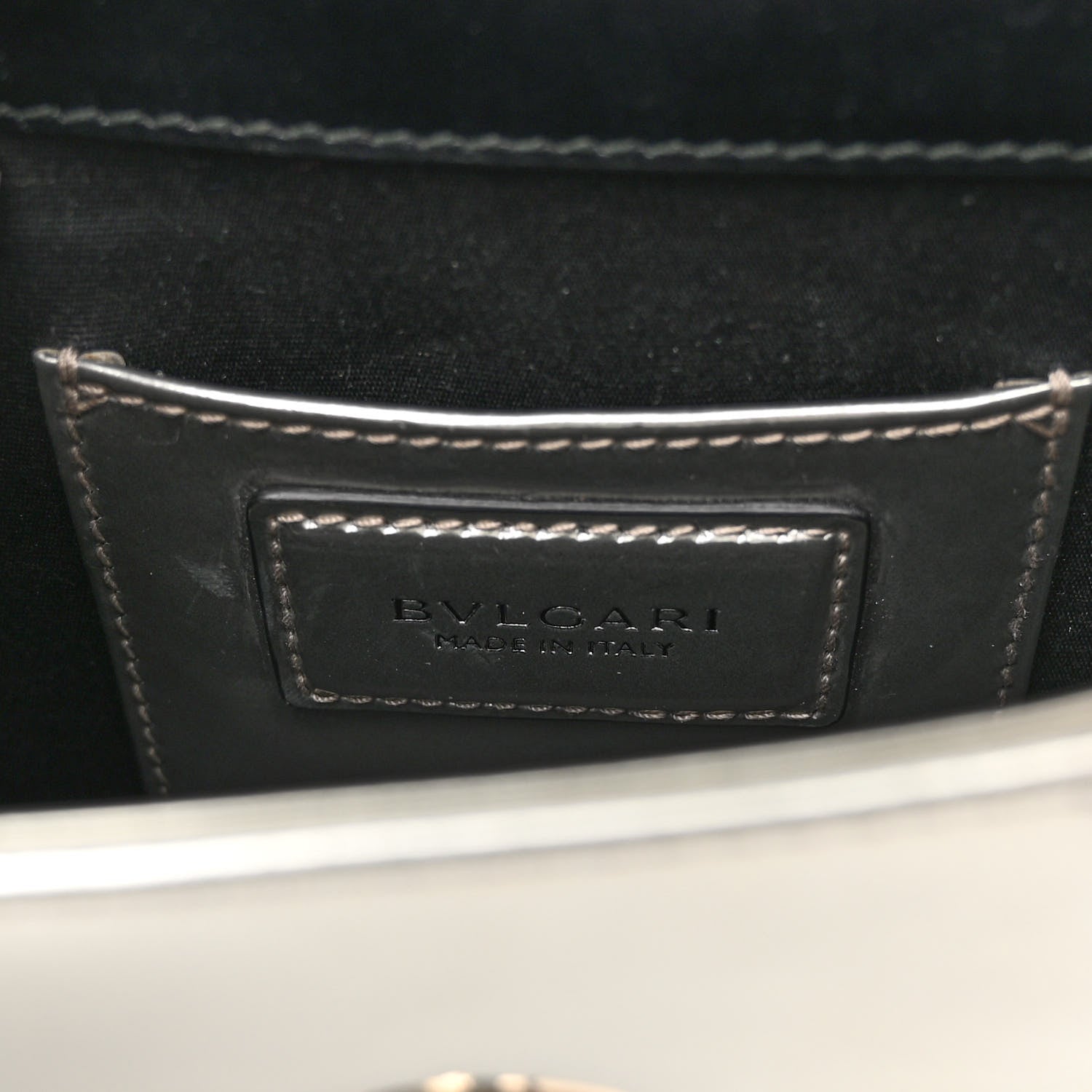 Bulgari Metallic Calfskin Serpenti Forever Crossbody Bag Silver 6 of 10