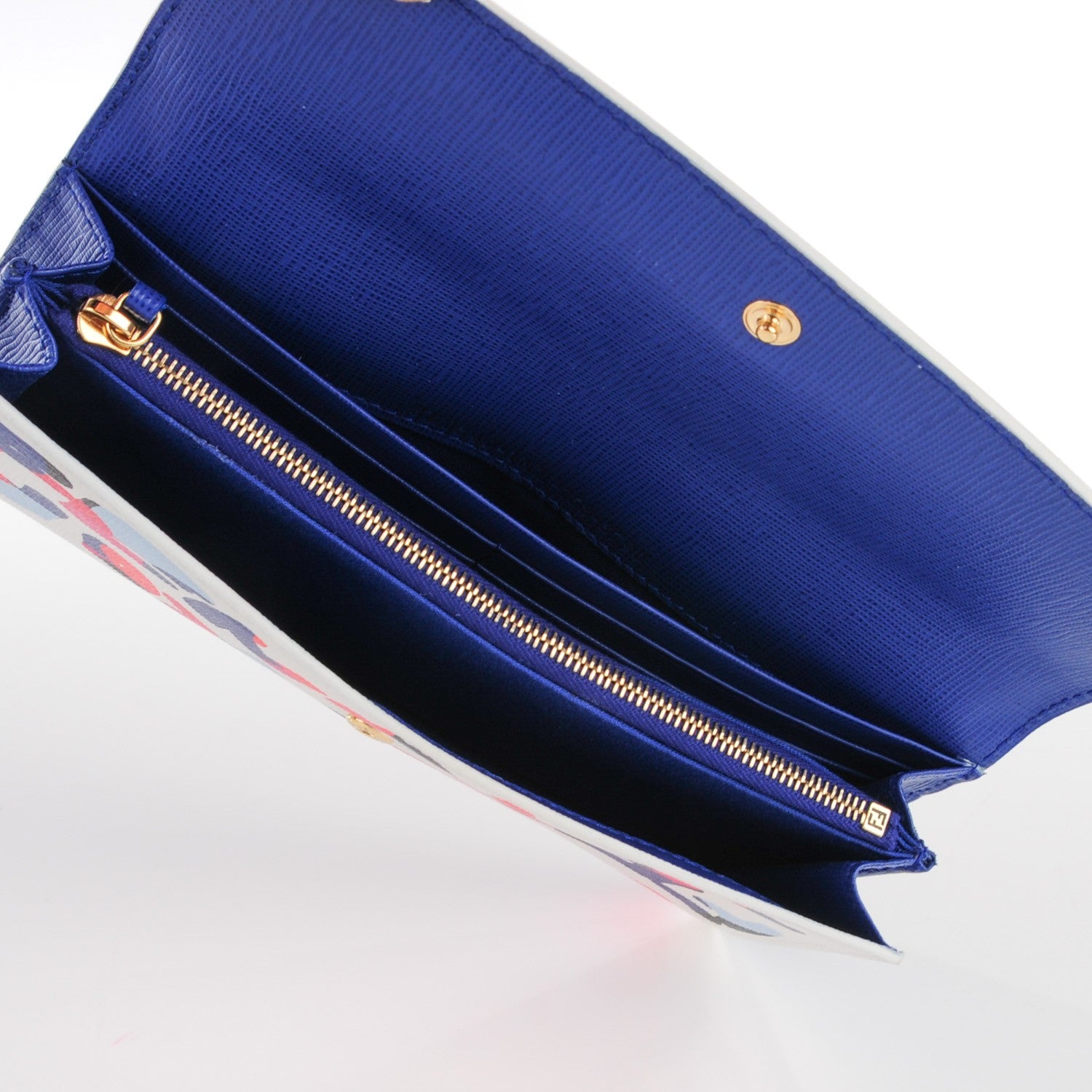 Fendi Vitello Elite Fendi Roma Continental Wallet White Multicolor 7 of 7