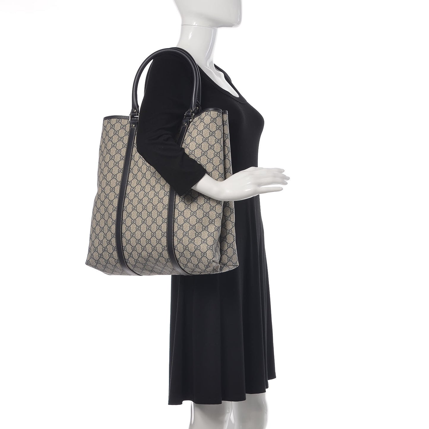 GG Plus Monogram Joy Vertical Tote Navy