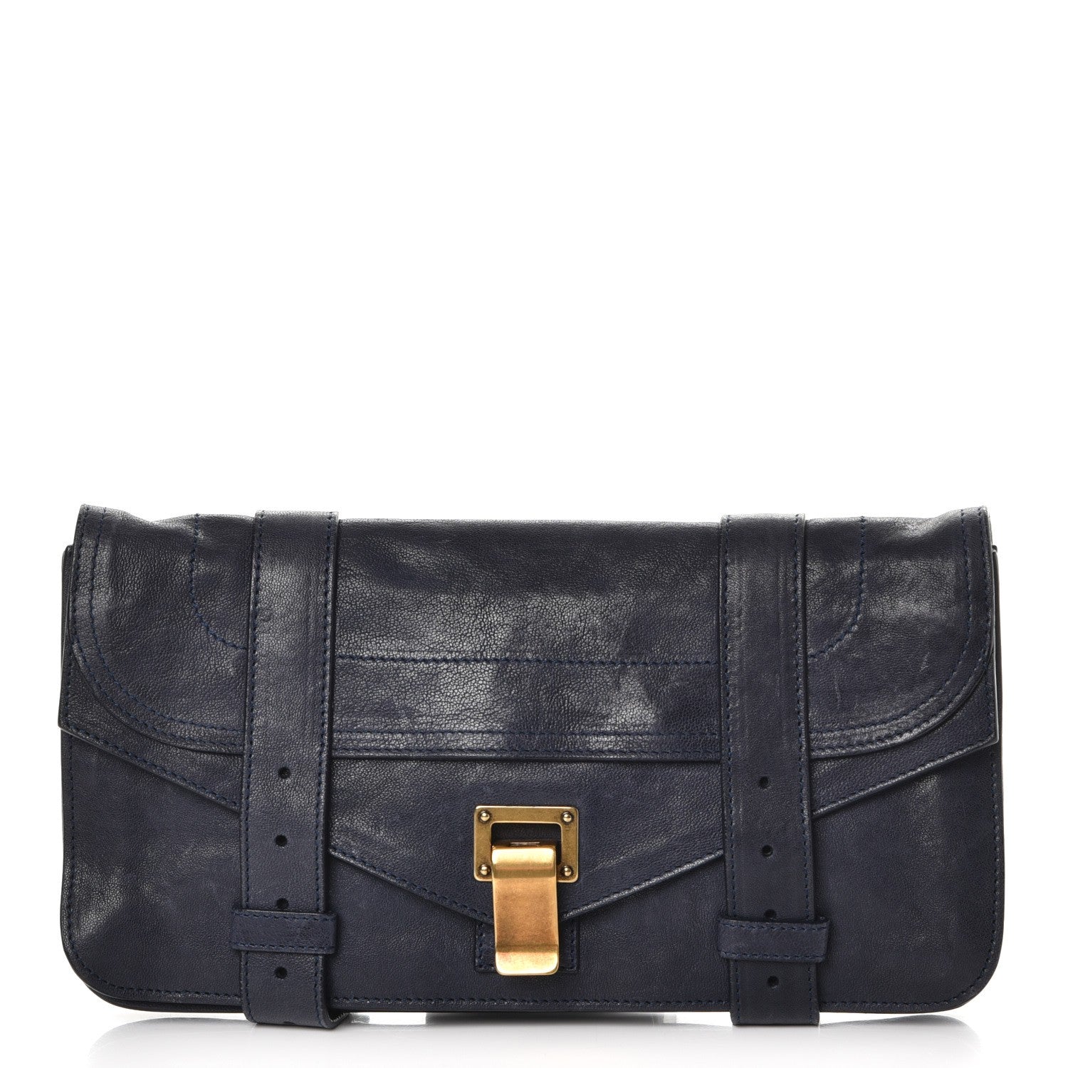 Proenza Schouler Lambskin PS1 Pochette Clutch Midnight 1 of 8