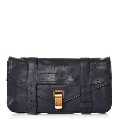 Proenza Schouler Lambskin PS1 Pochette Clutch Midnight 1 of 8