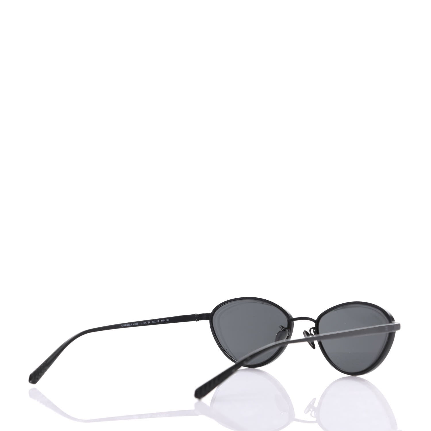 Chanel Metal Cat Eye Sunglasses 4255 Black 4 of 8