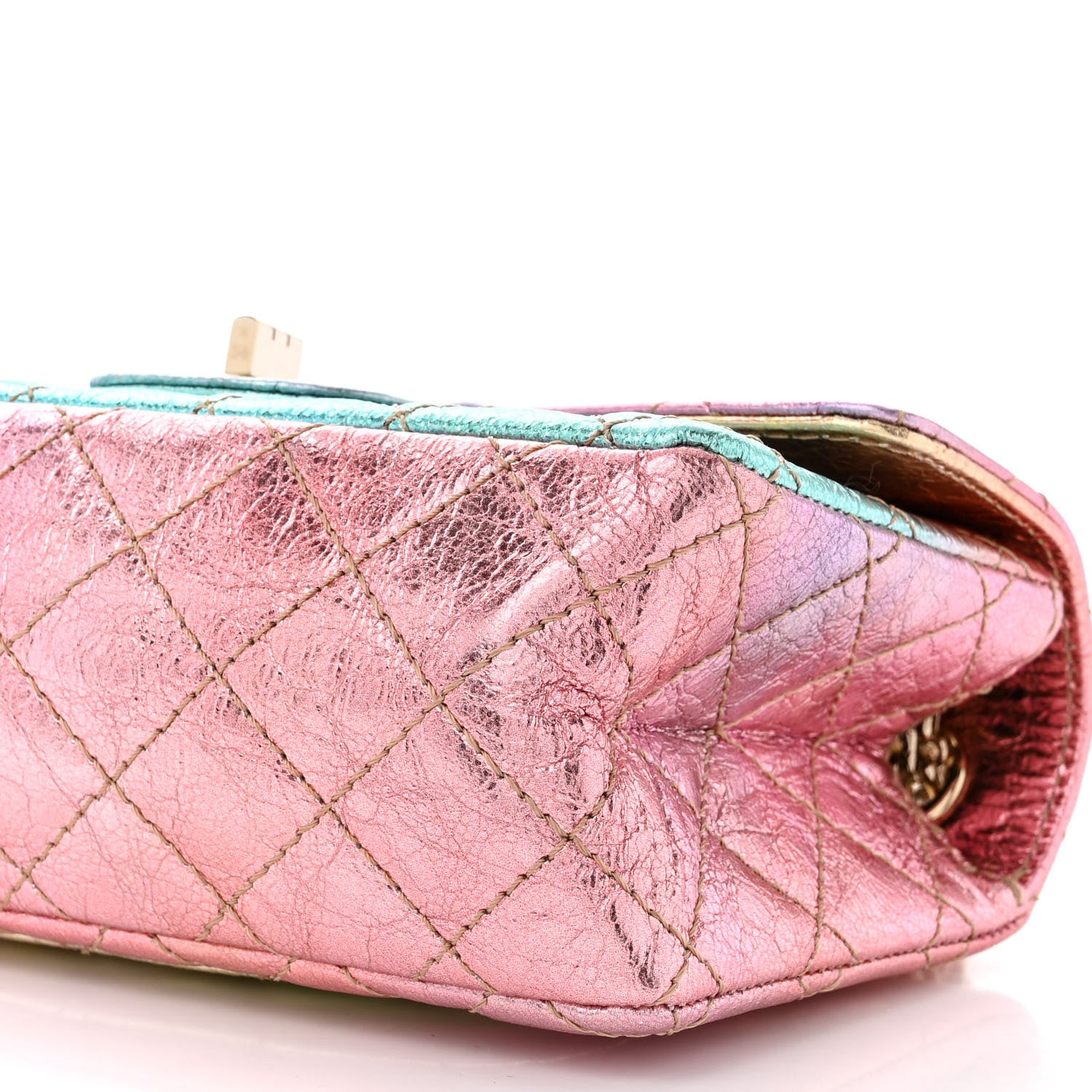 Chanel Metallic Goatskin Quilted Mini 2.55 Reissue Flap Multicolor 10 of 12