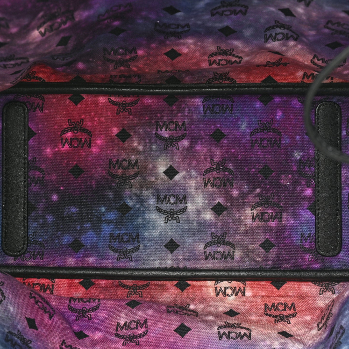 Metallic Galaxy Visetos Medium Project Reversible Shopper Tote Black Multicolor