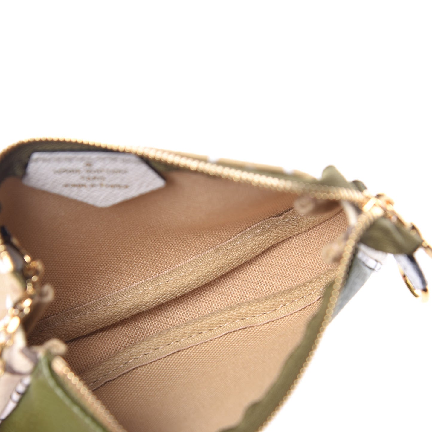 Monogram Giant Micro Pochette Accessories Kaki White