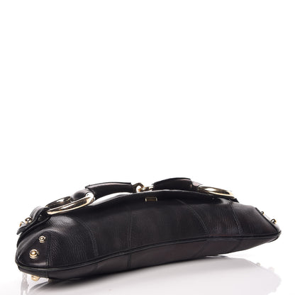 Gucci Calfskin Horsebit Chain Clutch Black 4 of 16
