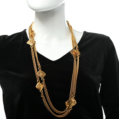 Chanel CC Medallion Chain Necklace Gold 2 of 5