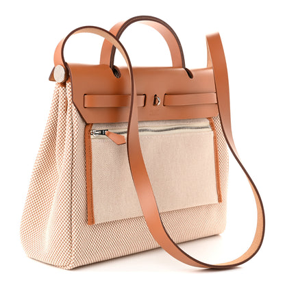 Hermes Vache Hunter Criss Viking Herbag Zip Retourne 31 PM Ecru Beige Naturel 3 of 11