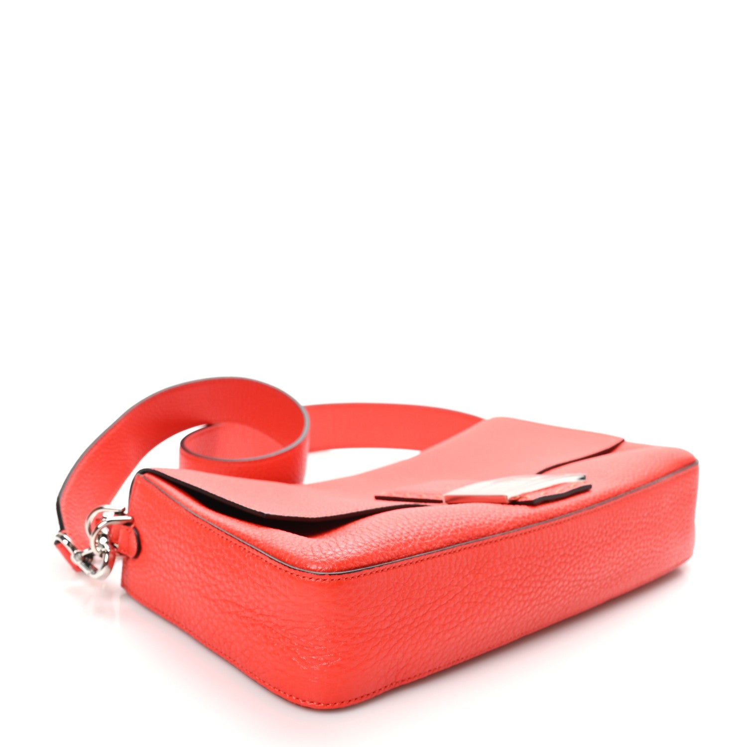 Fendi Cuoio Romano Selleria Large Baguette Papavero 4 of 9