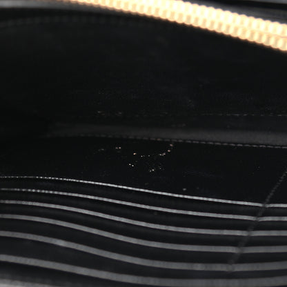 Saint Laurent Grain De Poudre Matelasse Chevron Monogram Chain Wallet Black 9 of 9