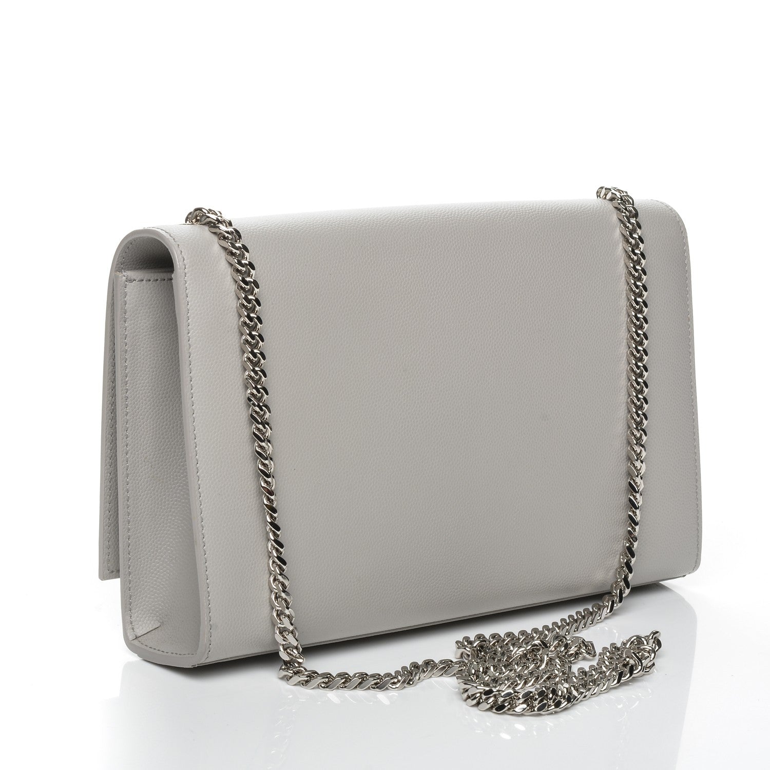 Saint Laurent Grain De Poudre Medium Classic Monogram Kate Satchel Souris 3 of 6