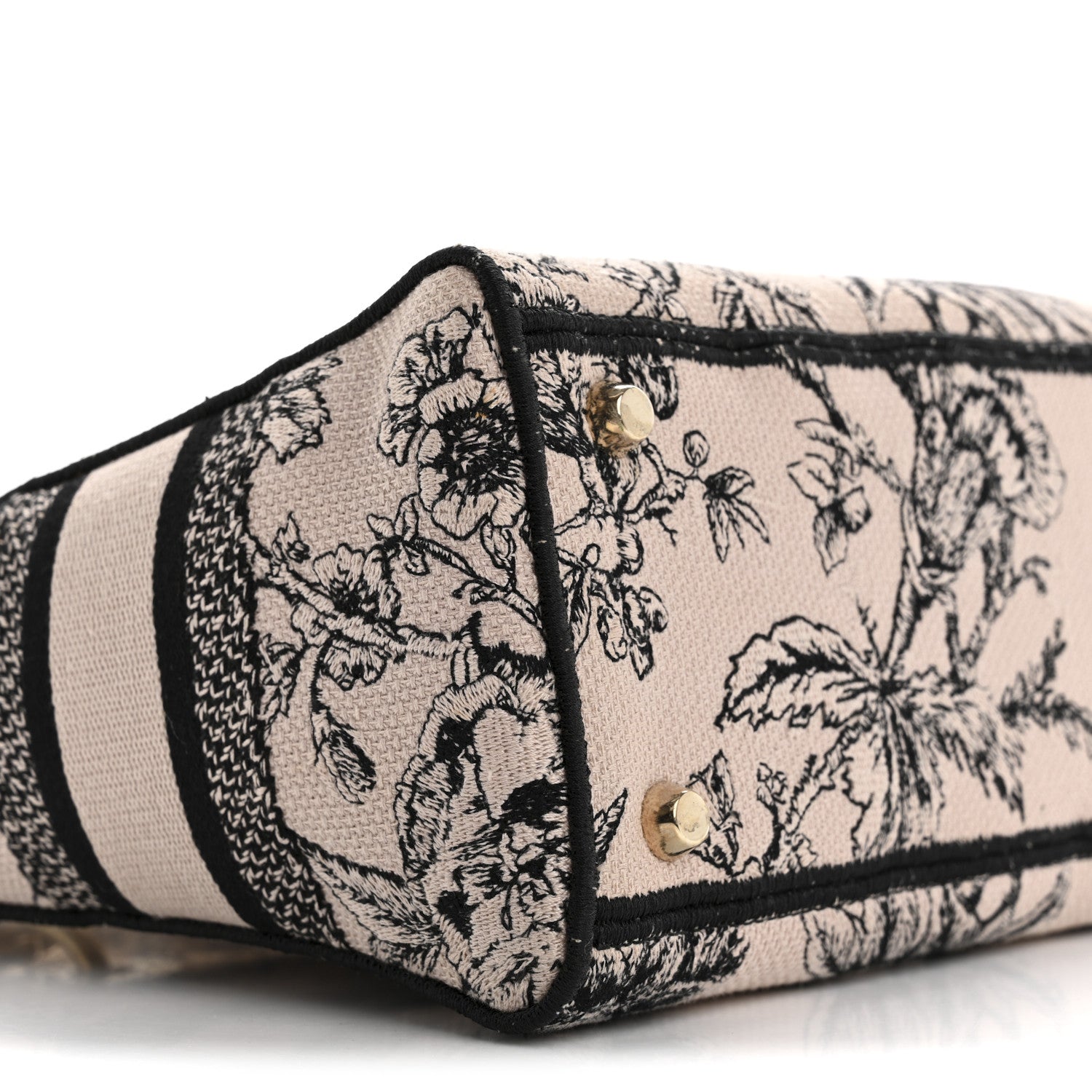 Christian Dior Canvas Embroidered Jardin Botanique Medium Lady D-Lite Light Pink Black 9 of 15