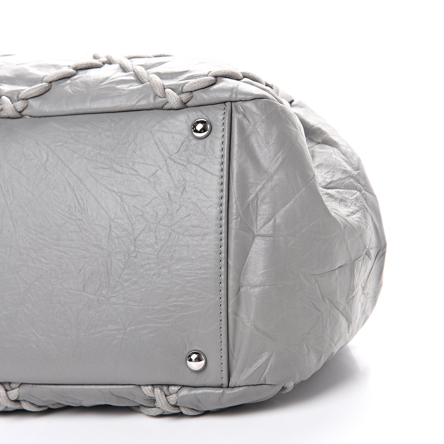 Chanel Calfskin Ultra Stitch Bowler Grey 10 of 10