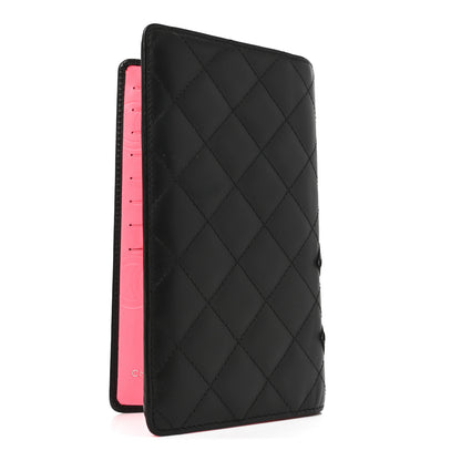 Chanel Calfskin Quilted Cambon Yen Wallet Black 3 of 9
