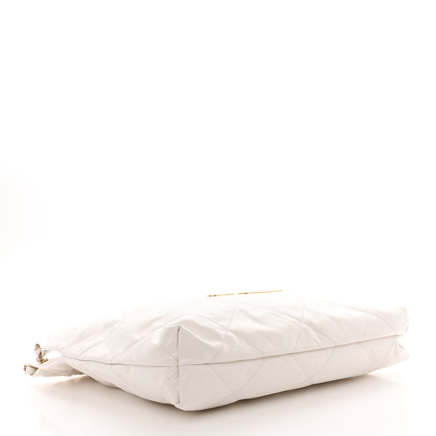 Shiny Calfskin Quilted Chanel 22 White