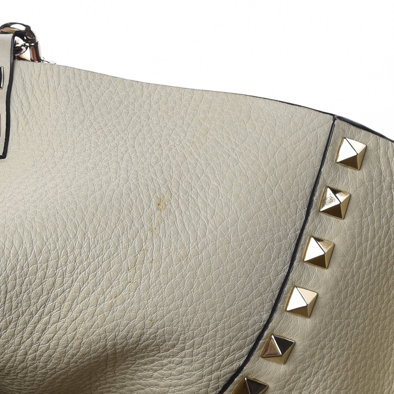 Valentino Garavani Grained Calfskin Medium Rockstud Reversible Tote Black Ivory 13 of 14
