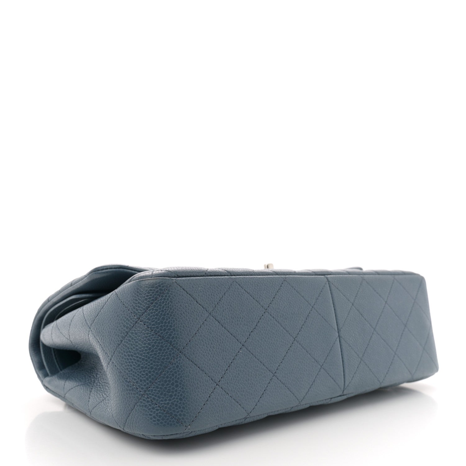 Chanel Caviar Quilted Jumbo Double Flap Blue 4 of 10