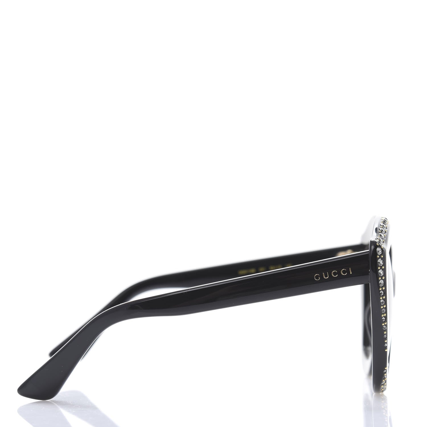 Gucci Crystal Cat Eye GG0118S Sunglasses Black 3 of 8