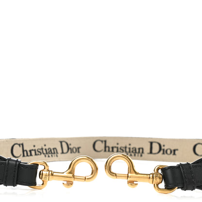 Christian Dior Canvas Embroidered Shoulder Strap Black 5 of 5