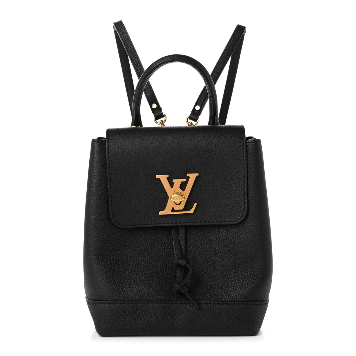 Louis Vuitton Calfskin Lockme Mini Backpack Black 1 of 9