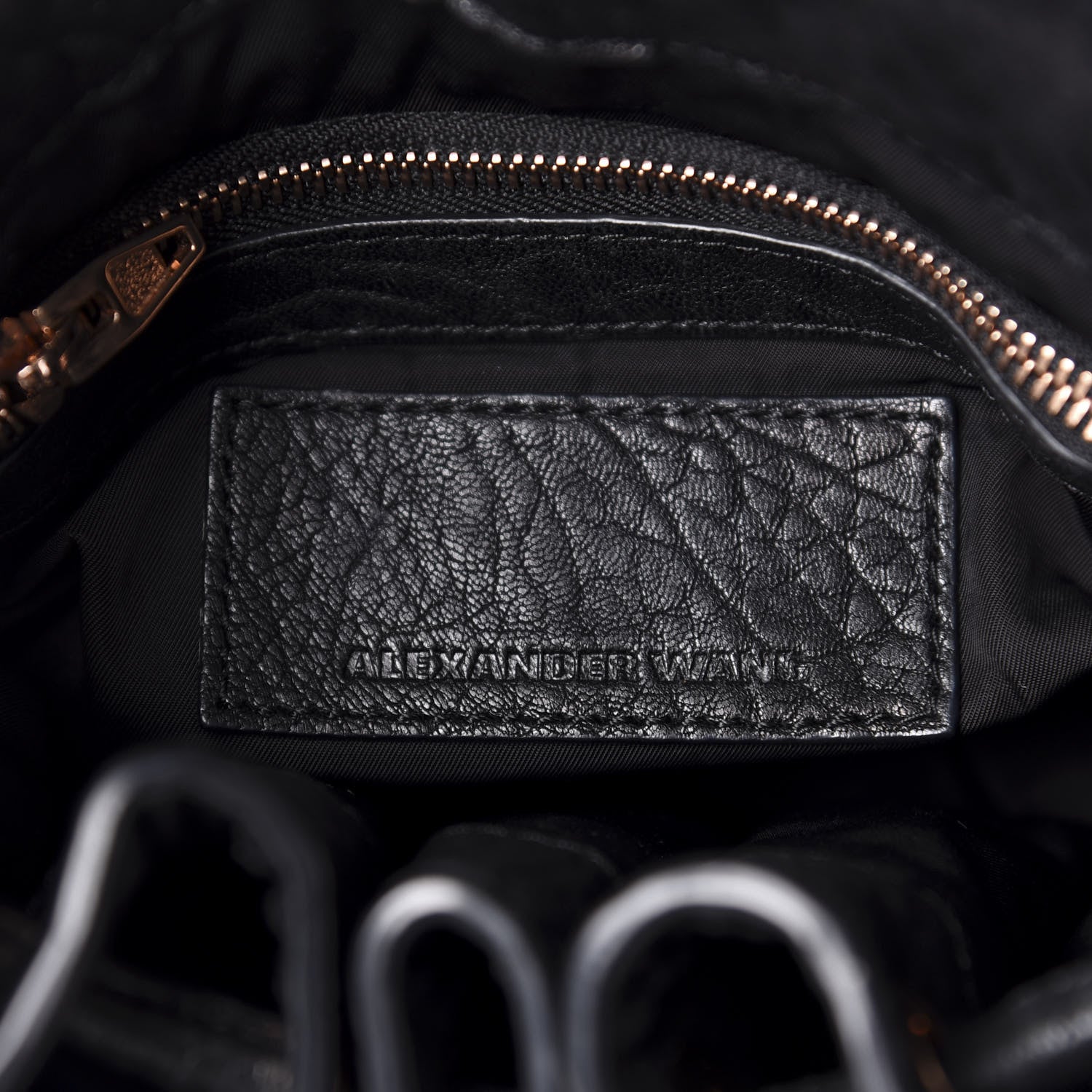 Alexander Wang Pebbled Lambskin Diego Bucket Black Rose Gold Hardware 9 of 10