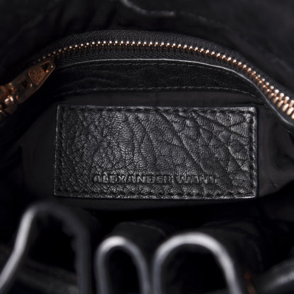 Alexander Wang Pebbled Lambskin Diego Bucket Black Rose Gold Hardware 9 of 10