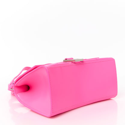 Balenciaga Shiny Box Calfskin Small Hourglass Top Handle Bag Fluo Pink 4 of 11