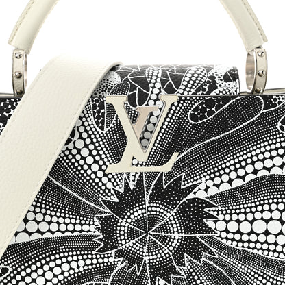 Louis Vuitton LV X YK Taurillon Psychedelic Capucines MM Black White 8 of 10