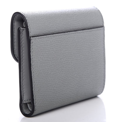Christian Dior Grained Calfskin Saddle Lotus Wallet Gray 3 of 7