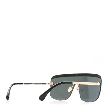 Chanel Metal Shield Sunglasses 71507 Gold 3 of 7