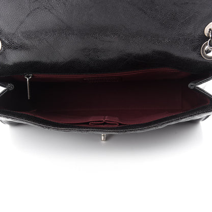 Chanel Crumpled Grained Calfskin Jumbo CC Crave Flap Black 5 of 14