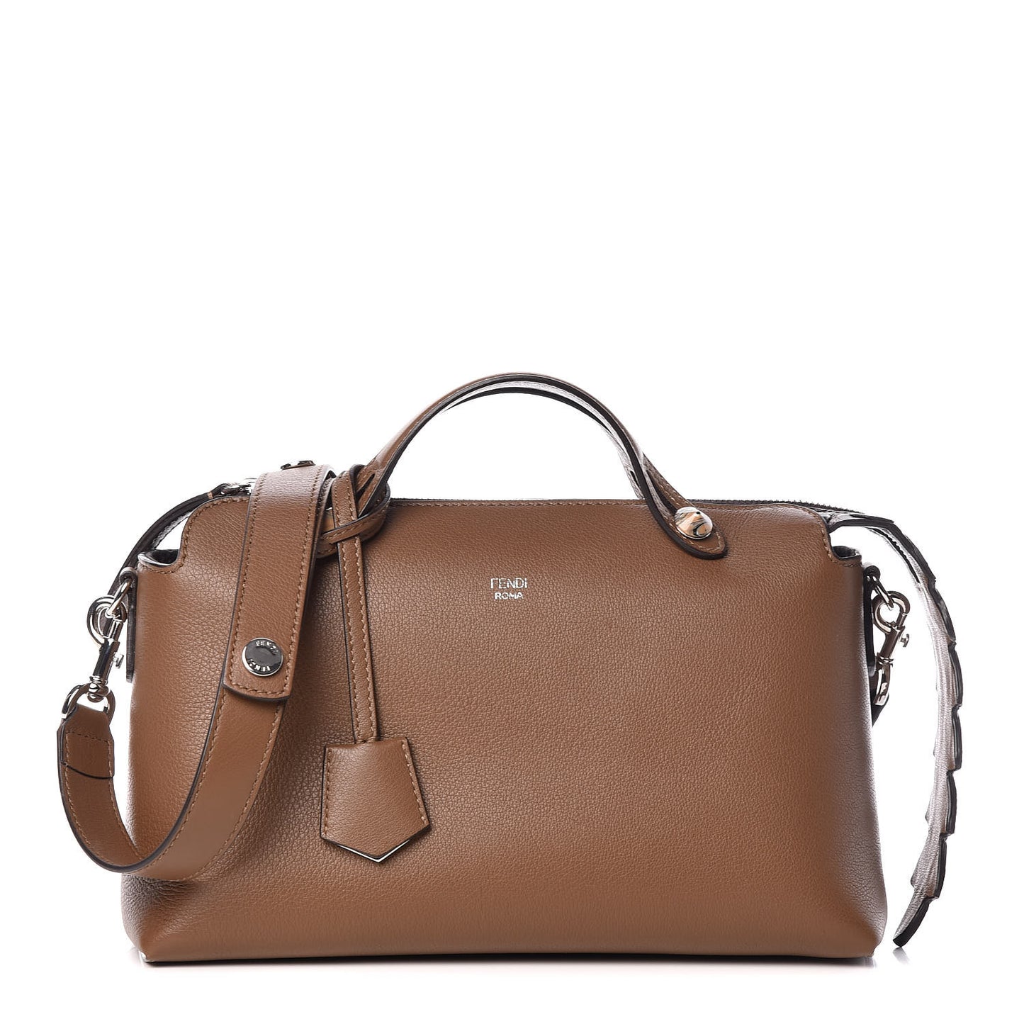 Vitello Dolce Croc Tail Medium By The Way Boston Bag Foresta Marrone