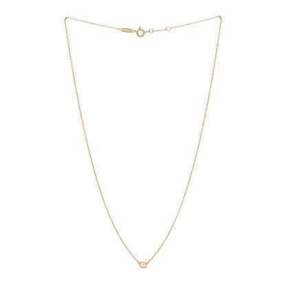 Tiffany 18K Yellow Gold Diamond .12ct Elsa Peretti Diamonds by the Yard Pendant Necklace 3 of 5